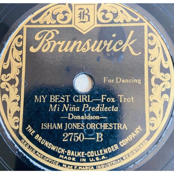 Isham Jones Gotta Getta Girl 10in Shellac 78 RPM Brunswick 2750 Vintage Record - Picture 4 of 4